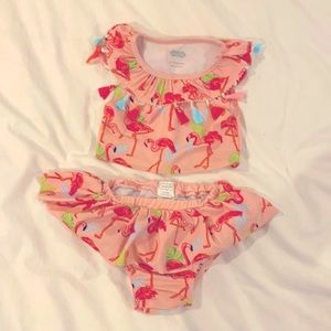 Mud pie flamingo tassel bathing suit 18-24M
